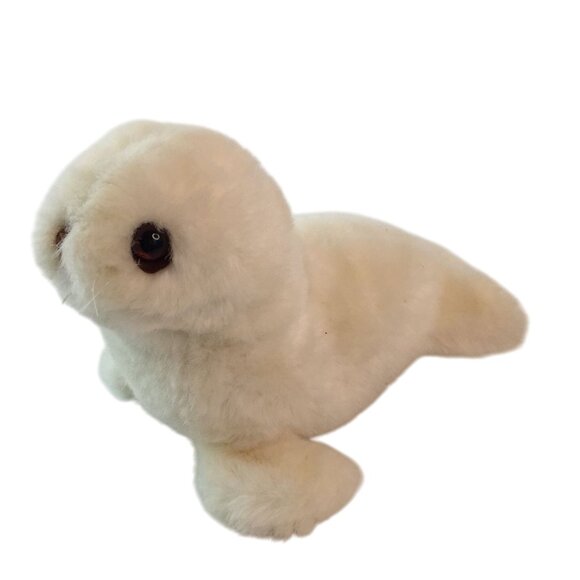Vintage Gund White Seal Pup Plush 10" Stuffed Animal Toy 1983 - Picture 1 of 8
